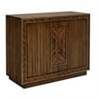 Claudia Zebrano Veneer Hall Brown Wood Cabinet Antique Gold Accents