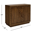 Claudia Zebrano Veneer Hall Brown Wood Cabinet Antique Gold Accents