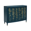 Argento Royal Blue Gold Leaf Hall Cabinet Solid Wood