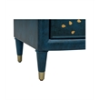 Argento Royal Blue Gold Leaf Hall Cabinet Solid Wood