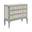 Fontaine Robin Cream Wood  Hall Chest with Mirror Accents