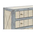 Fontaine Robin Cream Wood  Hall Chest with Mirror Accents