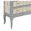 Fontaine Robin Cream Wood  Hall Chest with Mirror Accents