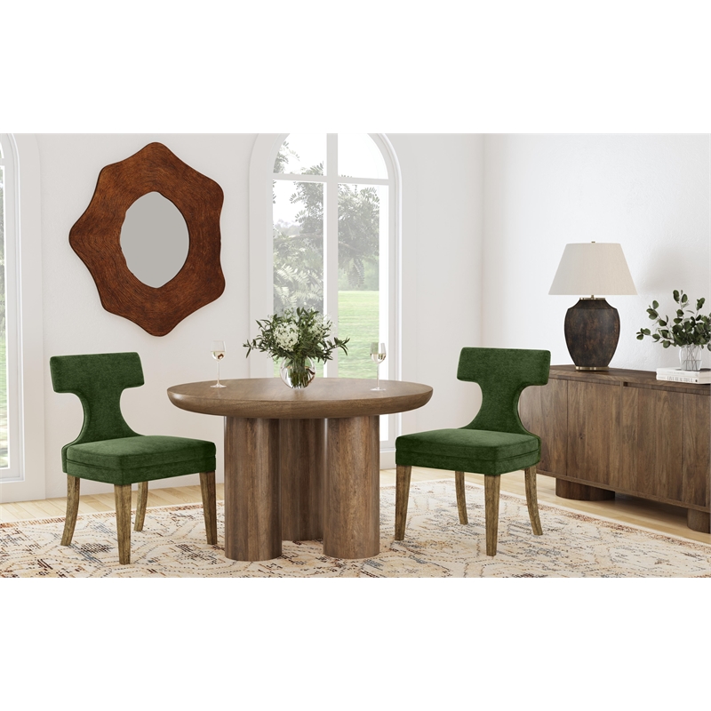 Fontaine Robin Cream Wood  Hall Chest with Mirror Accents
