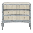 Fontaine Robin Cream Wood  Hall Chest with Mirror Accents