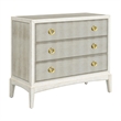 Kiara Antique Cream Hall Chest Mirrored Accent Storage Wood Cabinet