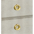 Kiara Antique Cream Hall Chest Mirrored Accent Storage Wood Cabinet