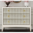 Kiara Antique Cream Hall Chest Mirrored Accent Storage Wood Cabinet