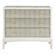 Kiara Antique Cream Hall Chest Mirrored Accent Storage Wood Cabinet