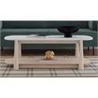 Horizons White Marble White Oak Coffee Table with Casters