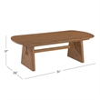 Knox Solid Pine Brown Wood Accent Coffee Table