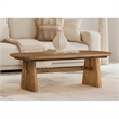 Knox Solid Pine Brown Wood Accent Coffee Table