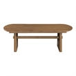 Knox Solid Pine Brown Wood Accent Coffee Table