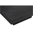 Padula Matte Black Mango Wood Coffee Table Modern Minimalist