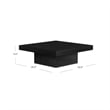 Padula Matte Black Mango Wood Coffee Table Modern Minimalist