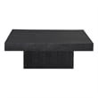Padula Matte Black Mango Wood Coffee Table Modern Minimalist
