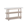 Horizons White Marble White Oak Console Table with Shelves
