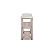 Horizons White Marble White Oak Console Table with Shelves