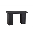 Padula Matte Black Wood Console Table Double Pedestal