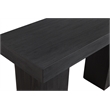 Padula Matte Black Wood Console Table Double Pedestal