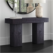 Padula Matte Black Wood Console Table Double Pedestal