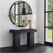 Padula Matte Black Wood Console Table Double Pedestal