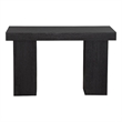 Padula Matte Black Wood Console Table Double Pedestal