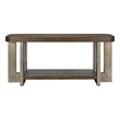 Nova Charcoal  Wood Cerused Oak Console Table Thick Top