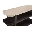 Avalon Travertine Brown Wood Oak Console Table Mixed Material