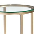 Anderson Round Glass End Table Antique Gold Metal