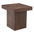 Padula Brown Oak Large End Wood Table Modern Minimalist