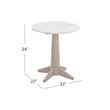 Horizons White Marble White Oak End Table Coastal Modern
