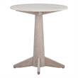 Horizons White Marble White Oak End Table Coastal Modern