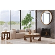 Canyon Brown Wood Travertine End Table Rustic Modern