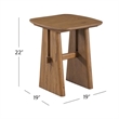 Knox Solid Wood Brown Contemporary End Table