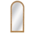 Jaleene Arched Brown Wood  Frame Floor Mirror Coastal Boho