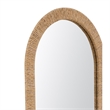 Jaleene Arched Brown Wood  Frame Floor Mirror Coastal Boho