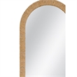 Jaleene Arched Brown Wood  Frame Floor Mirror Coastal Boho