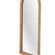 Jaleene Arched Brown Wood  Frame Floor Mirror Coastal Boho