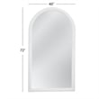 Vega Arched Matte White Wood Floor Mirror Modern Minimalist