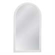 Vega Arched Matte White Wood Floor Mirror Modern Minimalist