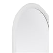 Vega Arched Matte White Wood Floor Mirror Modern Minimalist