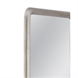 Berylon Silver Modern Wood Floor Mirror Rounded Corner Design