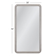 Berylon Silver Modern Wood Floor Mirror Rounded Corner Design