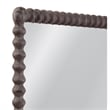 Vallente Brown Wood Carved Rectangular Floor Mirror