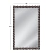 Vallente Brown Wood Carved Rectangular Floor Mirror