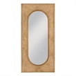 Liam Brown Wood Frame Oval Floor Mirror Boho Modern