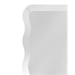 Wave Modern Wavy White  Wood Frame Floor Mirror Full Length