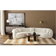 Laurent Upholstered Accent  Brown Wood Stool Brass Crossbar