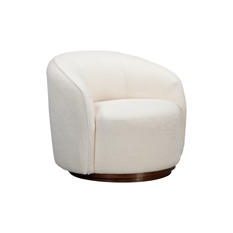 Rory Modern Upholstered Accent Chair Cushioned  Cream Fabric